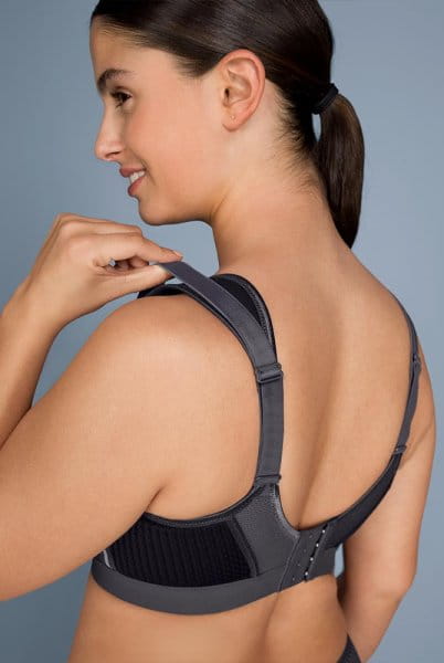 Anita active Sport-BH extreme control plus Full Cup 5567 in Farbe schwarz/anthrazit - Rückansicht