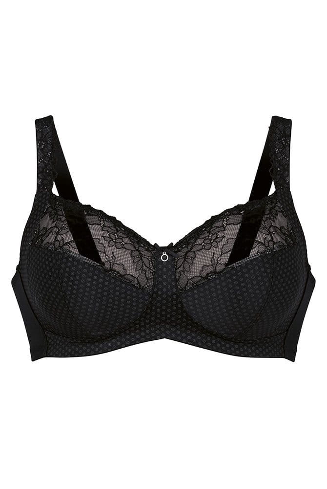 Rosa Faia Soft-BH Eloise 5296 schwarz - Vorderansicht