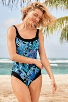 Anita Care Prothesen-Badeanzug Stockholm Palm Tree 6301 ocean
