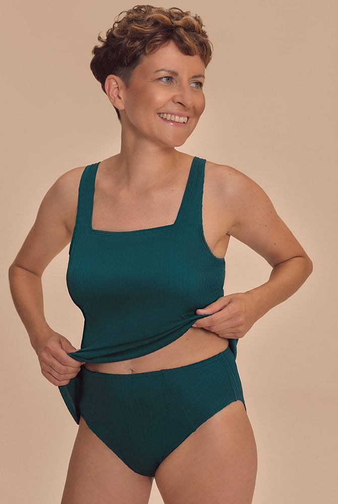 Amoena Prothesen-Tankini-Top Treviso TA 71805 tiefer smaragd mit Bikinihose (separat erhältlich)