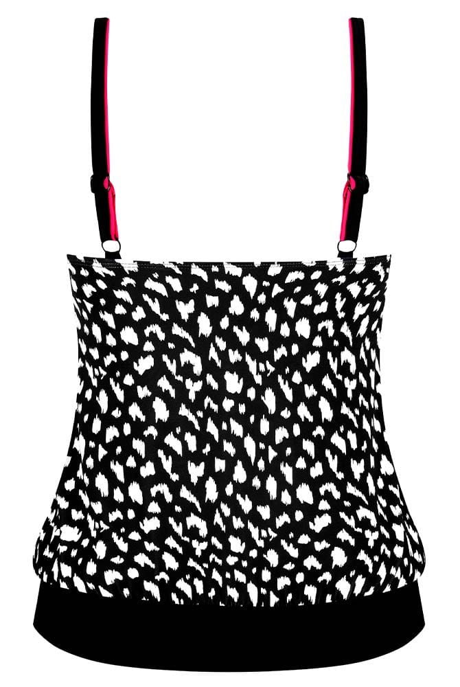 Amoena Prothesen-Tankini-Oberteil Manila 71658 schwarz/weiß - Rückansicht