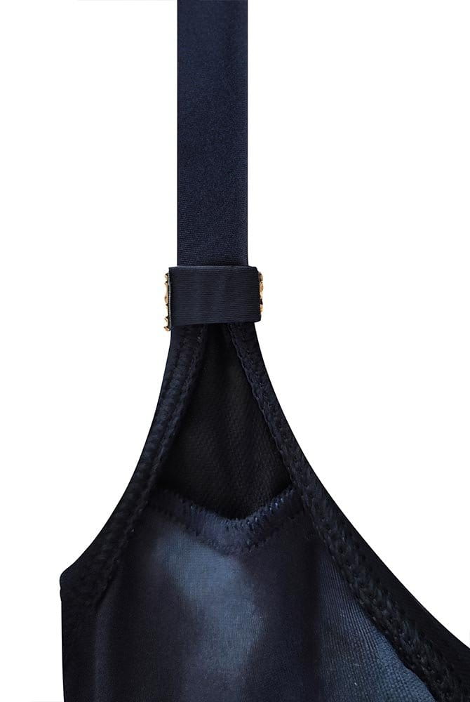 Amoena Prothesen-Badeanzug Lazio HB 71814 dunkelblau - Detailansicht Trägerspange innen