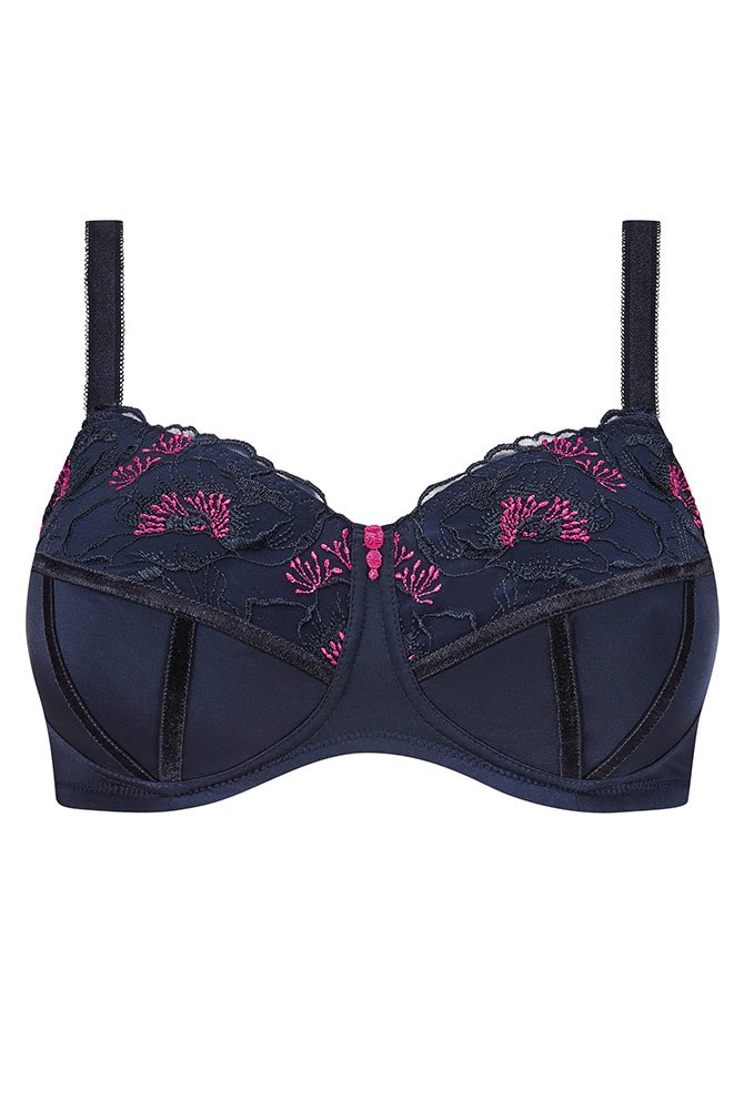 Amoena Prothesen-BH Delila SB 45108 blau/magenta - Vorderansicht