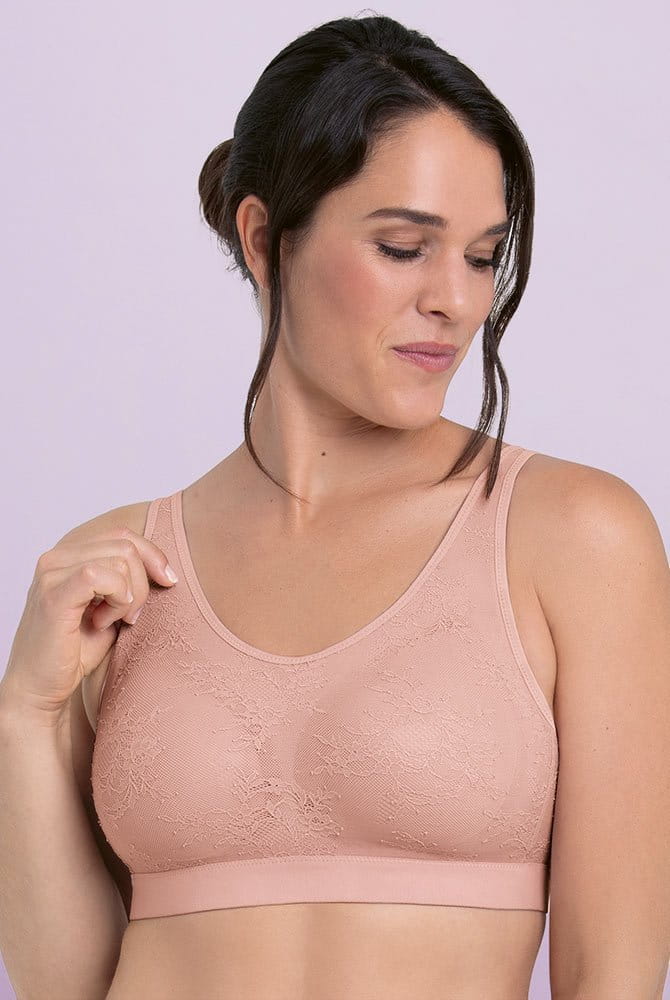 Anita Care Prothesen-Bralette Essential Lace 4700X rosewood - Vorderansicht