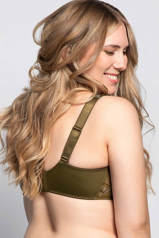 Ulla Bügel-BH 7523 dark olive - Rückansicht