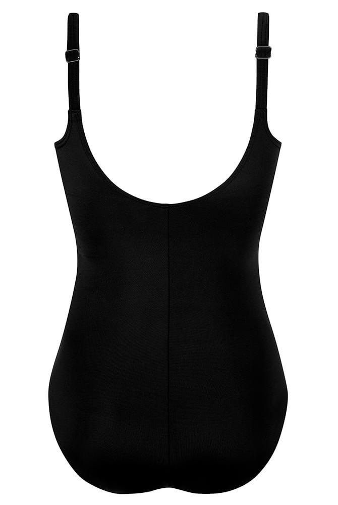 Amoena Prothesen-Badeanzug Manila Sarong 71657 schwarz/weiß - Rückansicht