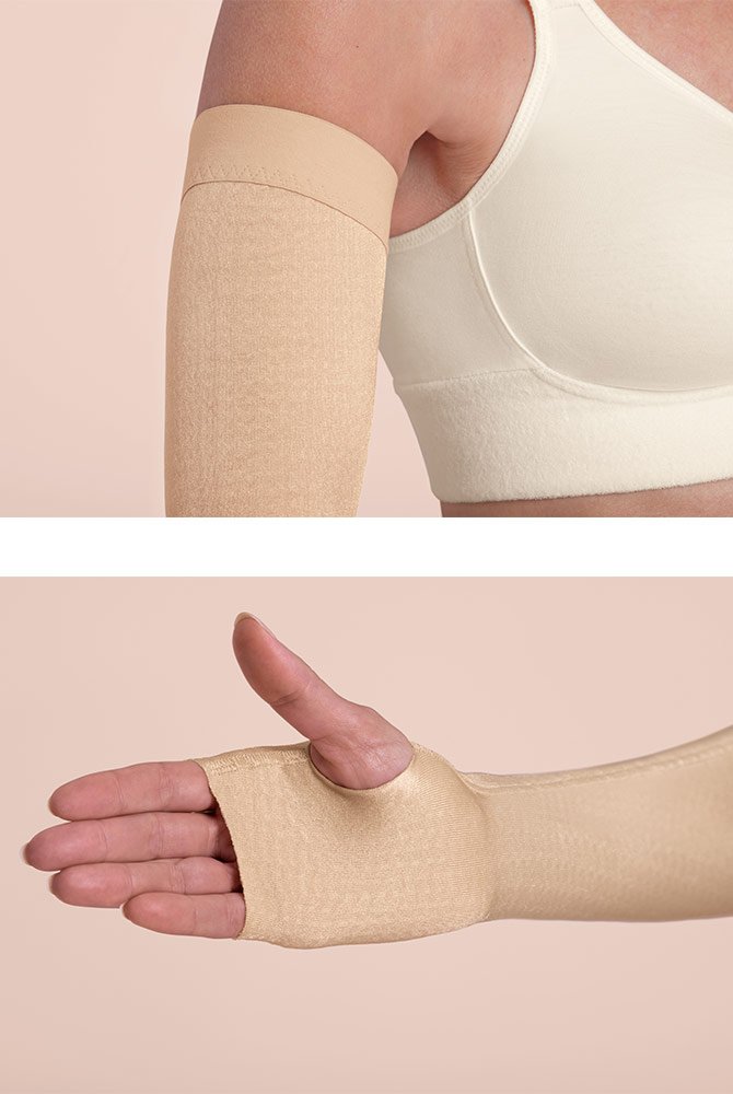 Anita Care Lymphentlastungs-Armstrumpf Halifax 1115 sand mit flachen Saumabschlüssen