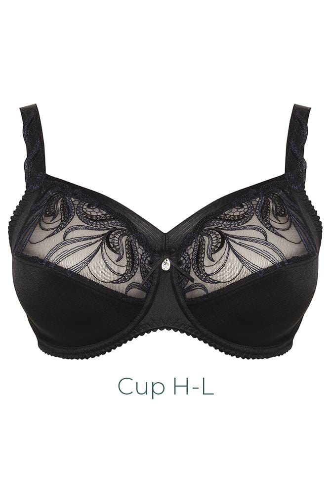Ulla Bügel-BH Carmen 2526 schwarz mit Blende