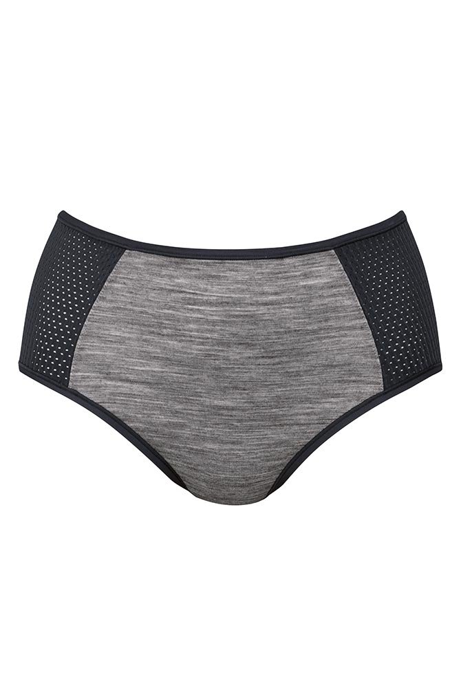 Anita active Sport Panty PanAlp wool High Waist+ 1656 anthrazit/melange - Vorderansicht