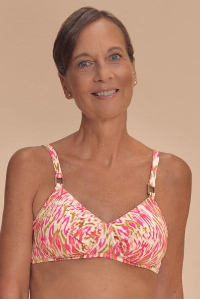 Amoena Prothesen-Bikini-Oberteil Istria SBP 71811 grapefruit/bunt - Vorderansicht