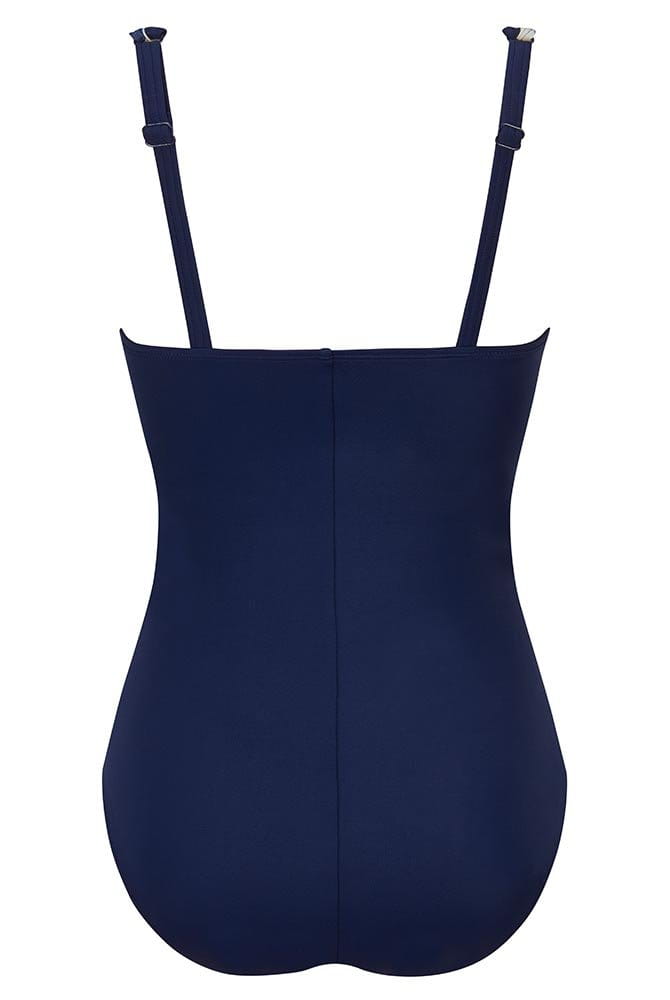 Amoena Prothesen-Badeanzug Casoria OPHN 71789 marine/wollweiß - Rückansicht