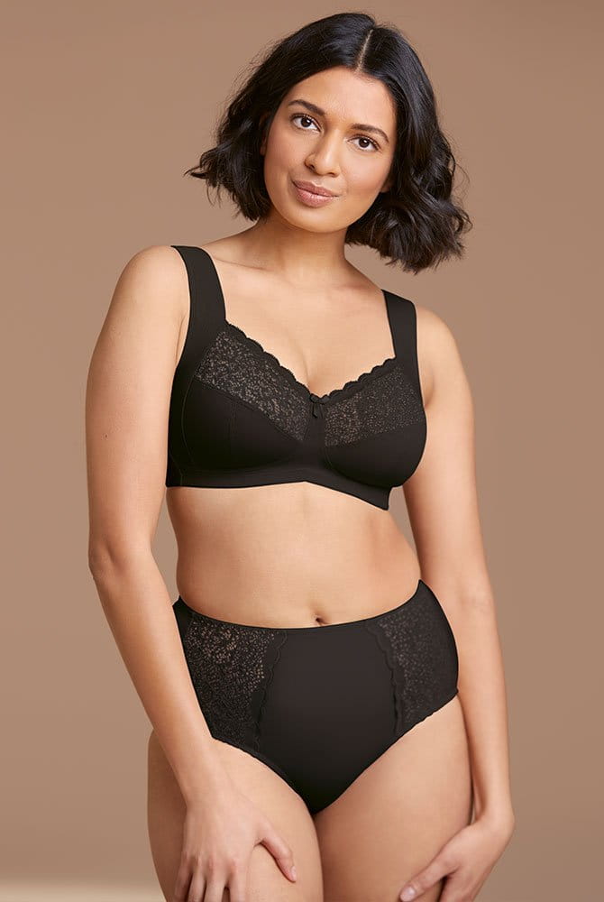 Anita Entlastungs-BH Havanna 5813 schwarz mit Taillenslip