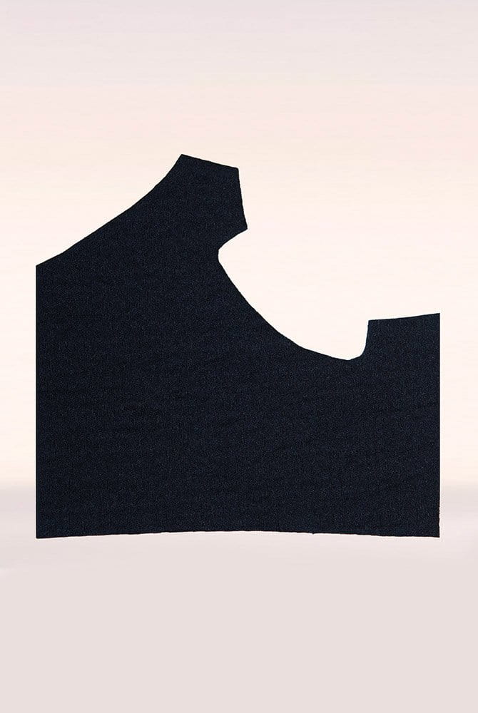 Anita Care Prothesenpatte Leeds 4110LP schwarz zum Einnähen links – Seite mit glatter Struktur