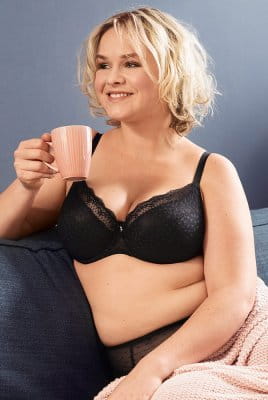 Ulla - Bügel-BH Josy mit Schaum - in schwarz in der Vorderansicht 6722