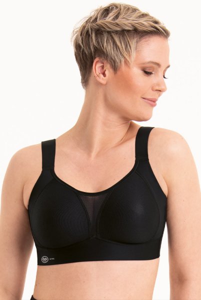 Anita active Sport-BH smart control 5530 in Farbe schwarz - Vorderansicht