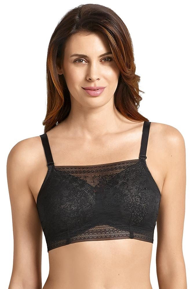 Anita Care Bandeau-Spitzen-Top Fleur 0600 schwarz - Vorderansicht