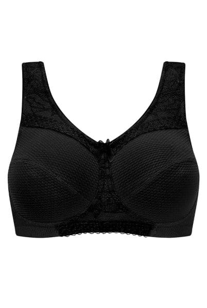 Amoena Lymph-Massage-BH Leslie SB 45102 schwarz - Vorderansicht