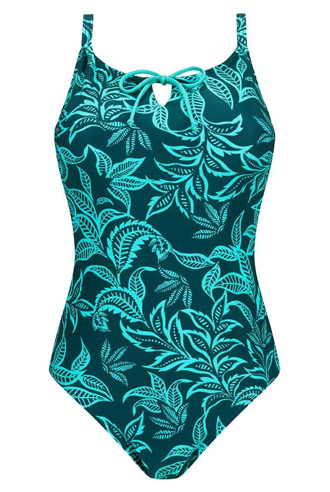 Amoena Prothesen-Badeanzug Salerno OP 71797 tiefer smaragd/helljade - Vorderansicht