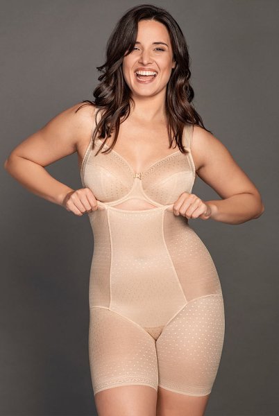 Ulla Hohe Langbeinhose Meghan 3123 biskuit mit BH