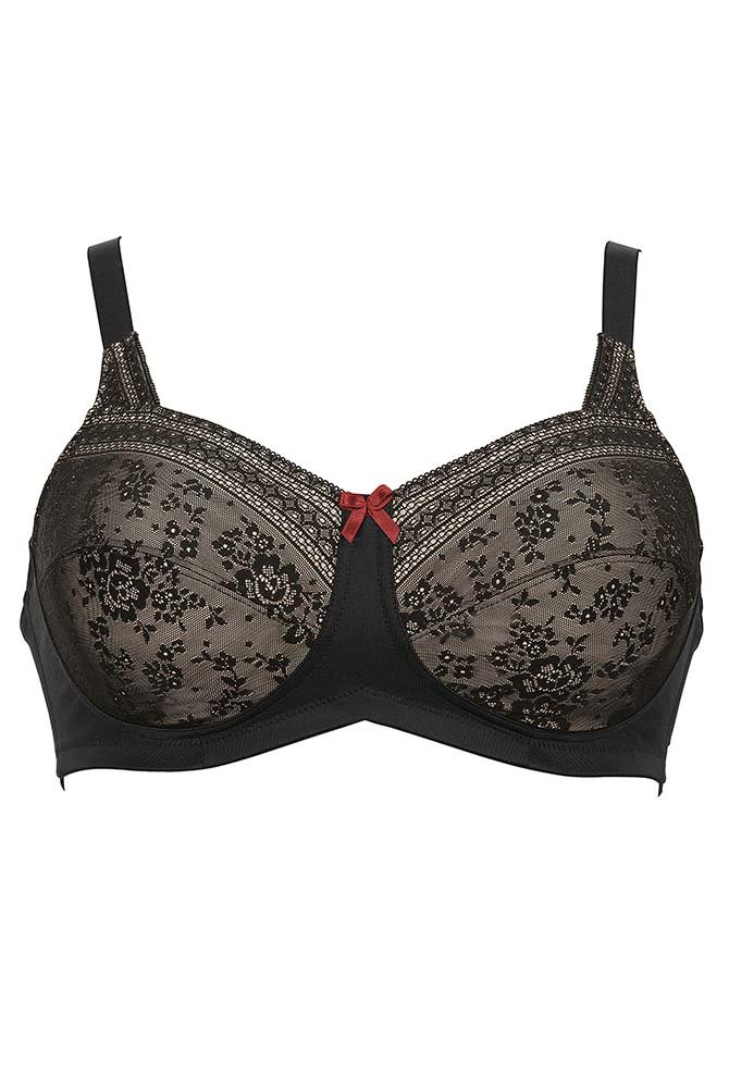 Anita Care Prothesen-BH Fleur in schwarz - Vorderansicht
