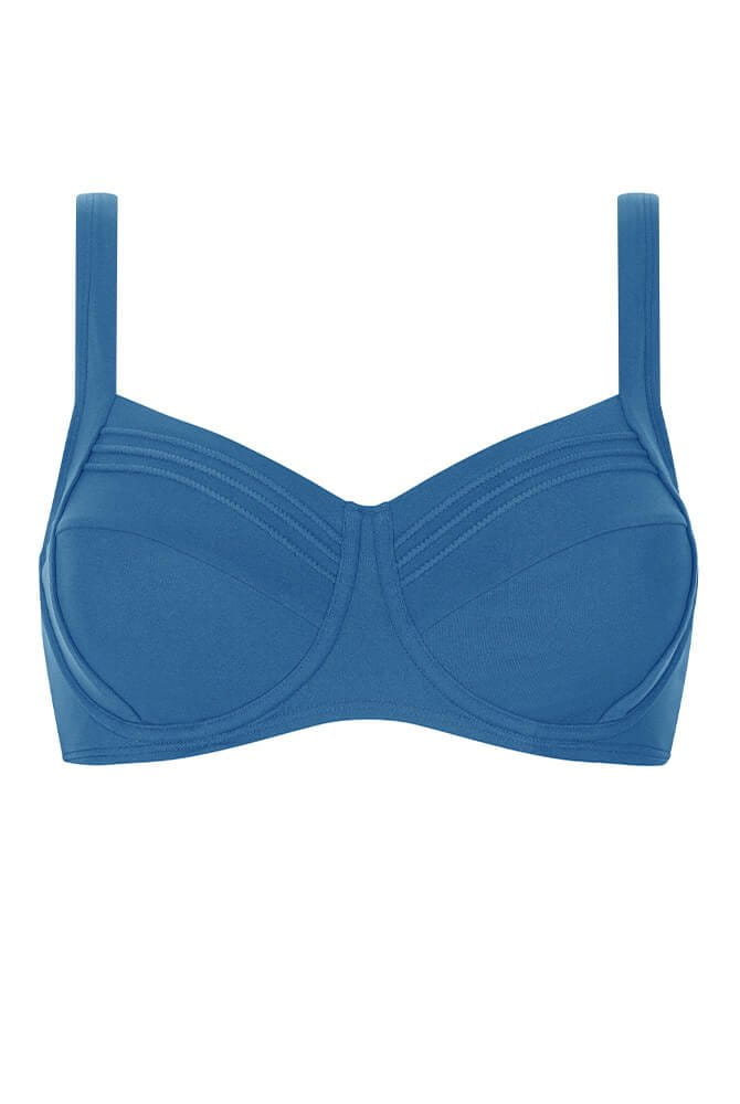 Amoena Prothesen-Bikini-Oberteil ZenGarden mit Bügel 71447 in Twilight blue in der Vorderansicht