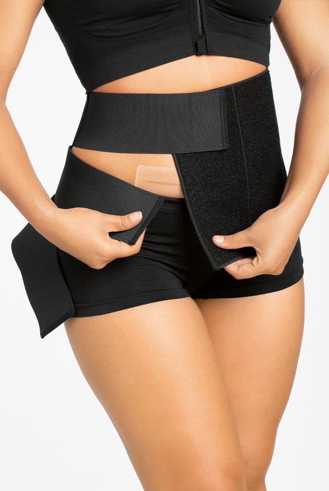 Amoena CuraScar Belly Bandage 3-VE 45005 schwarz mit Klettverschluss