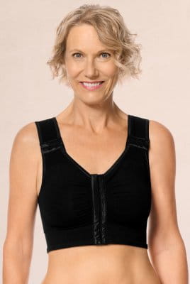Amoena Prothesen-BH Lymph Flow Long SB FC 44815 schwarz - Vorderansicht