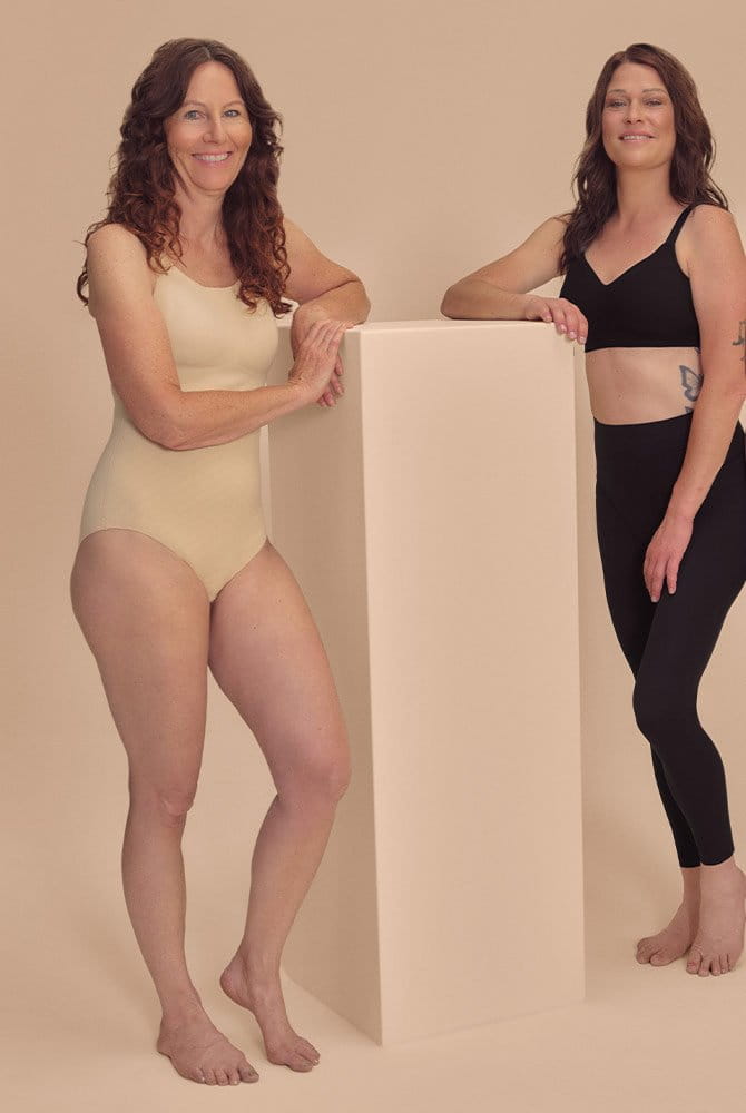 Amoena CuraLymph Prothesen-Body Linda SB 45134 sand neben Prothesen-BH und Leggings Linda (separat erhältlich)