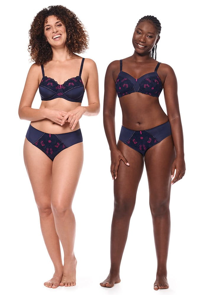 Amoena Panty Delila 45111 blau/magenta mit Prothesen-BHs (separat erhältlich)