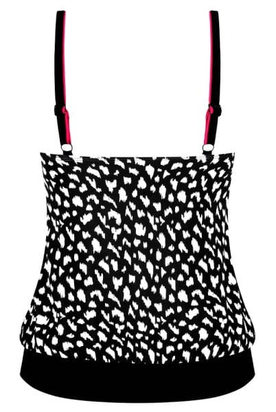 Amoena Prothesen-Tankini-Oberteil Manila 71658 schwarz/weiß - Rückansicht