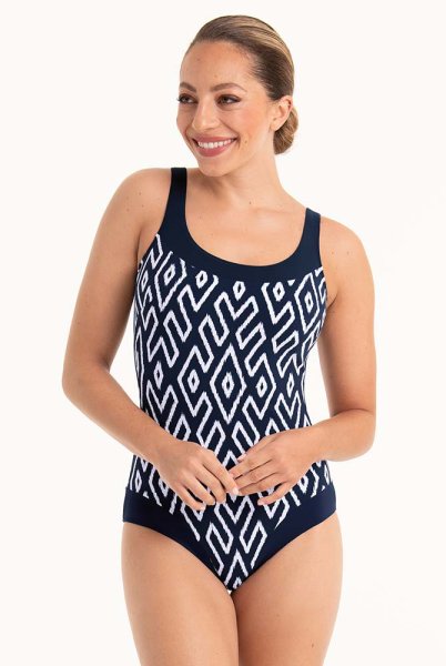 Anita Care Prothesen-Badeanzug Stockholm Tribal Monotones 6395 - Vorderansicht