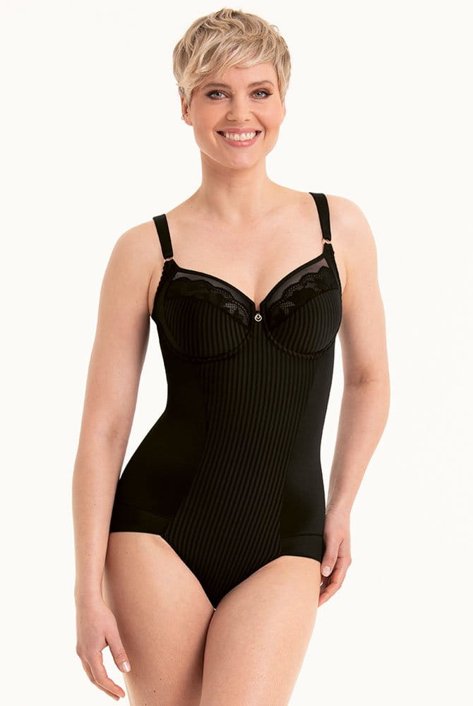 Rosa Faia Bügel-Body Sita 3465 schwarz - Vorderansicht