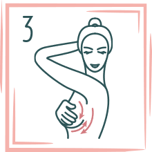 Schritt 3: Kreisförmiges Abtasten der Brust