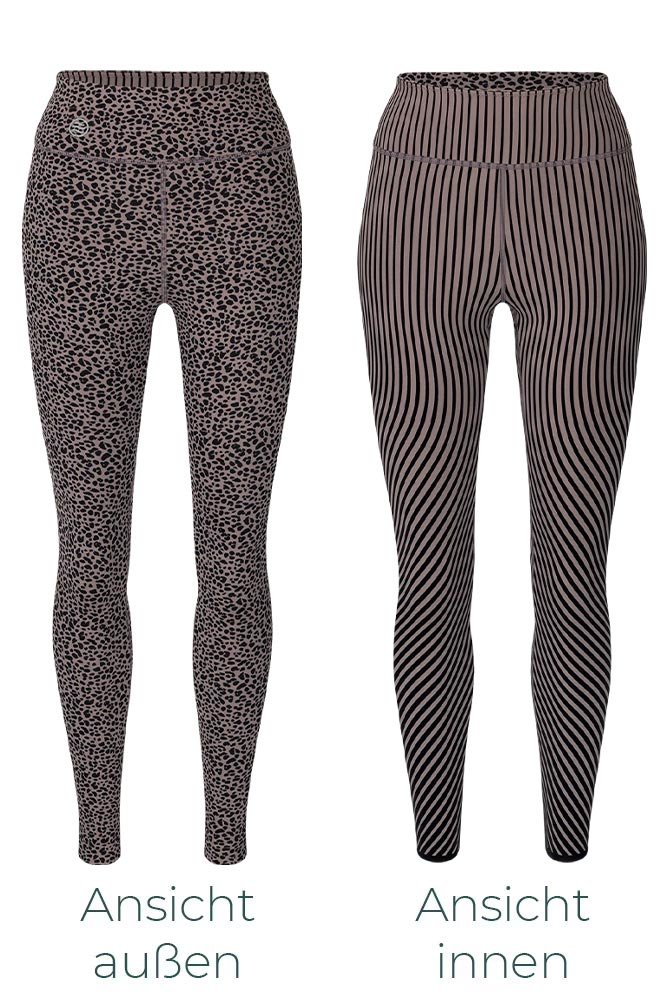 ABC Leggins Move Legs ONE 426 leo mauve - Ansicht Außenseite vs. Innenseite