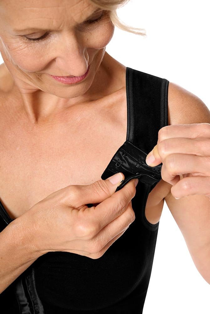 Amoena Prothesen-BH Lymph Flow Long SB FC 44815 schwarz - verstellbare Träger