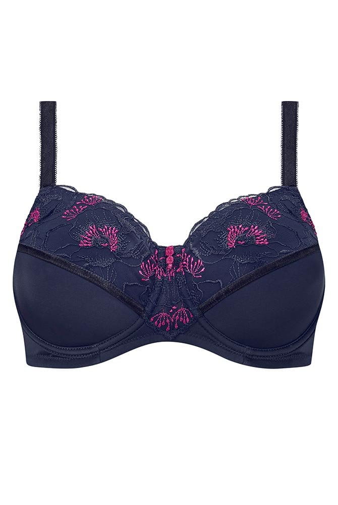 Amoena Prothesen-BH Delila WB 45110 blau/magenta - Vorderansicht