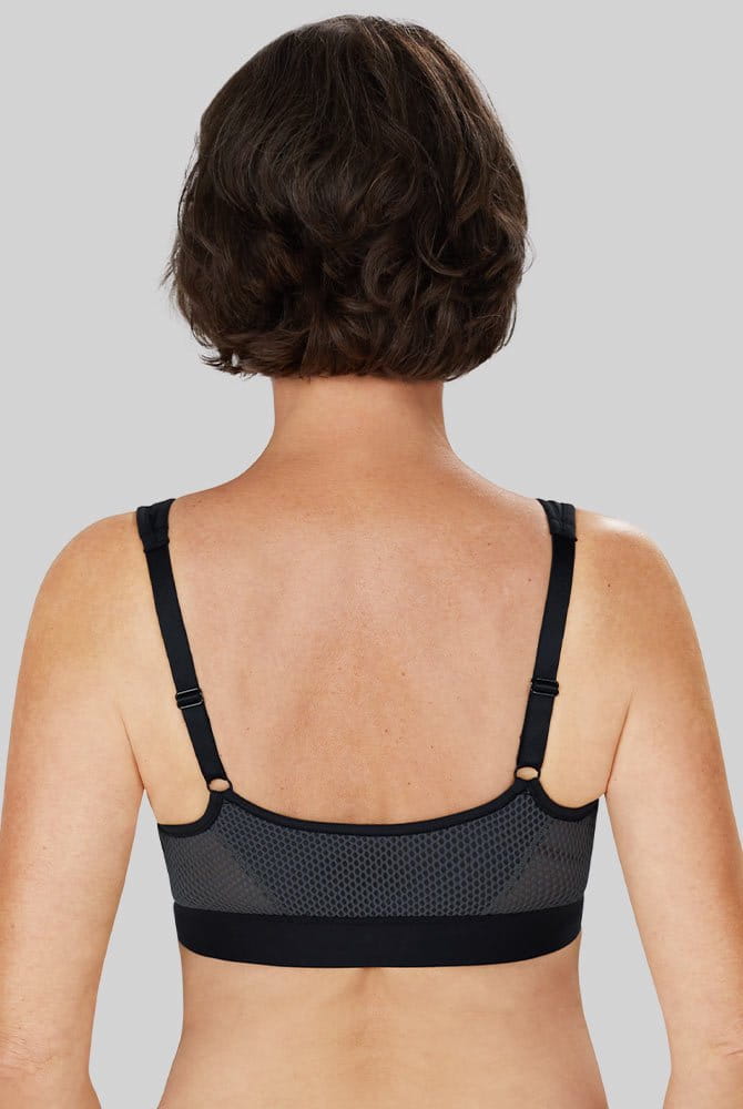 Amoena Erstversorgungs-BH Ester 42577 schwarz/grau - Rückansicht
