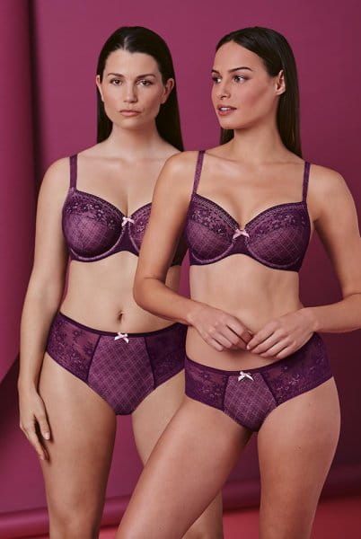 Rosa Faia Bügel-BH Rosemary 5283 5284 purple mit Taillenslip und Hipster