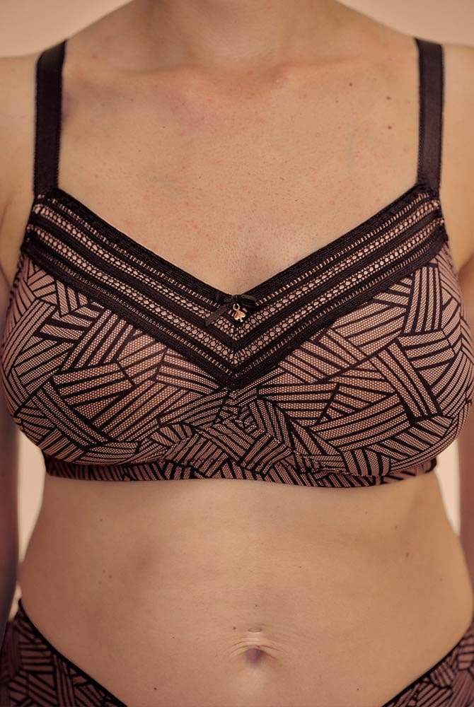 Amoena Prothesen-BH Brooke SB 45125 black/café - Nahansicht