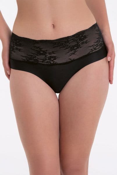 Anita Essential Lace High Waist Slip 1304 in schwarz - Vorderansicht