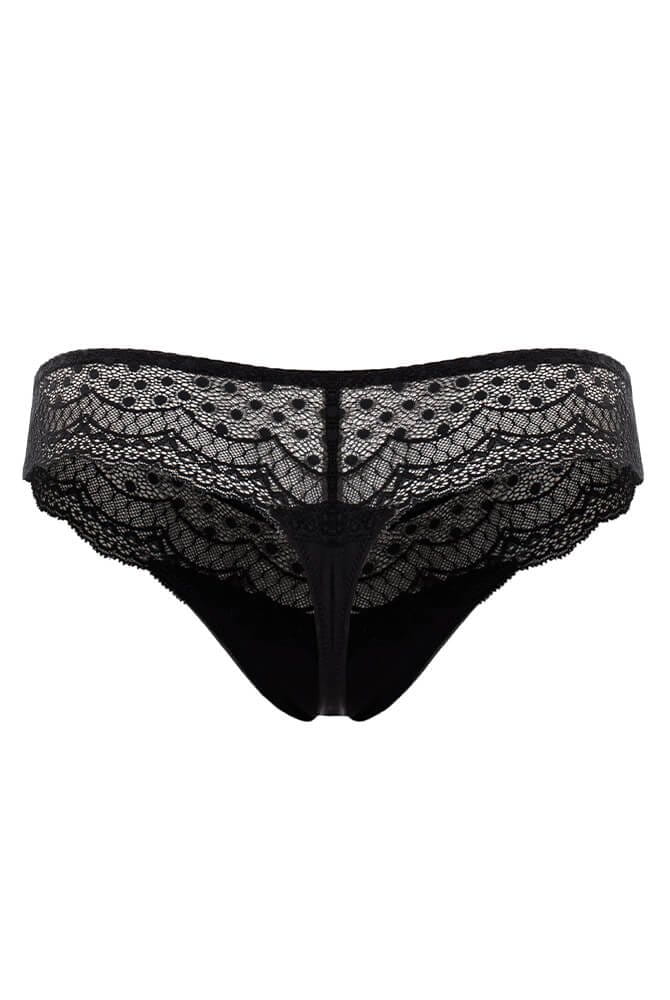 String Josy 6737 - Ulla Dessous - schwarz in der Rückenansicht