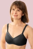 Prothesen-BH Satin Trim schwarz