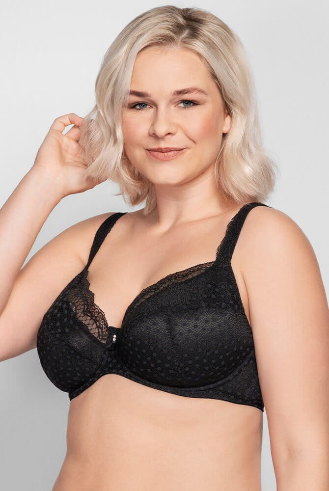 Ulla - Bügel-BH Josy mit Schaum - in schwarz in der Vorderansicht 6722