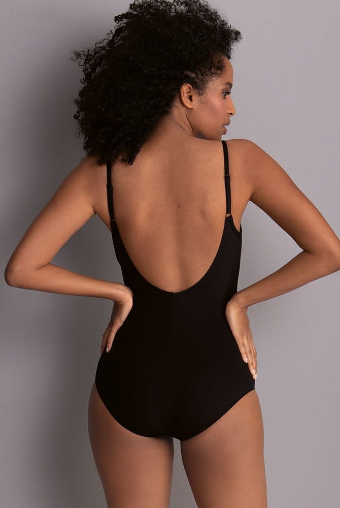 ROSA FAIA perfect suit padded 7704 Badeanzug in schwarz - Rückansicht