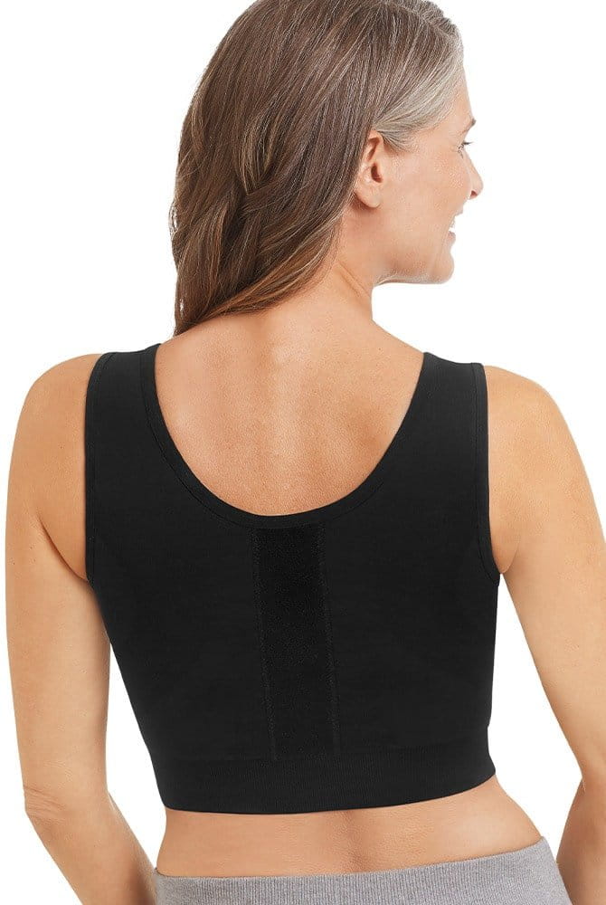 Amoena Kompressions-BH Pamela in schwarz in der Rückenansicht