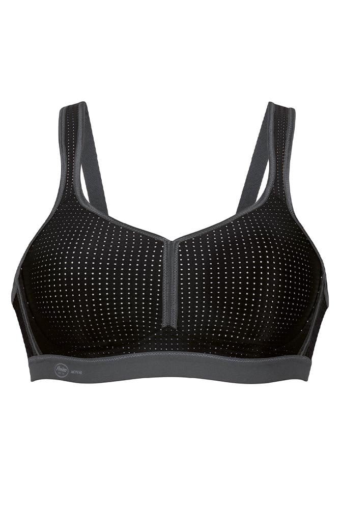 Anita Active Sport-BH performance 5566 schwarz anthrazit - Vorderansicht