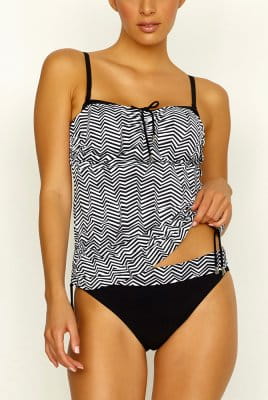 Lidea - Tankini-Oberteil Black Bites - schwarz-weiß