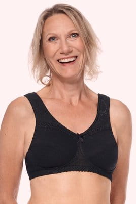 Amoena Lymph-Massage-BH Leslie SB 45102 schwarz - Vorderansicht