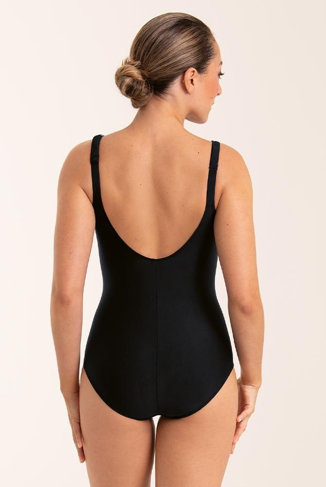Anita Care Prothesen-Badeanzug Dirban Art of Bloom 6300 nero - Rückansicht