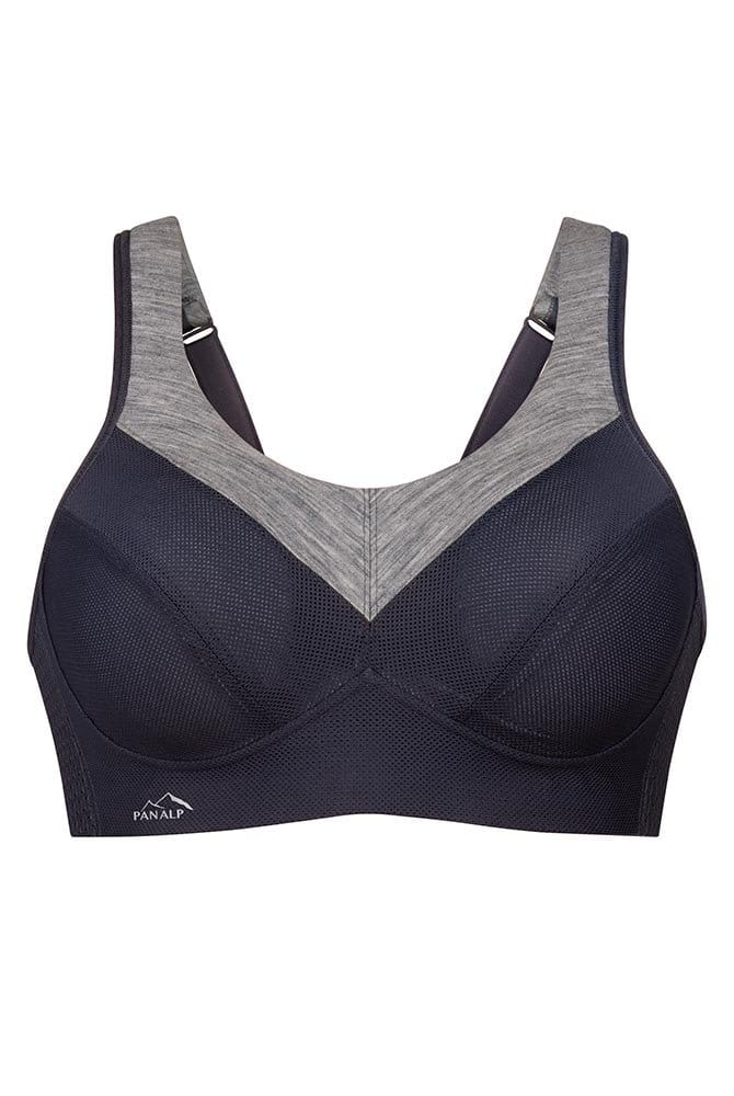 Anita active Sport-BH PanAlp wool 5555 anthrazit/melange - Vorderansicht
